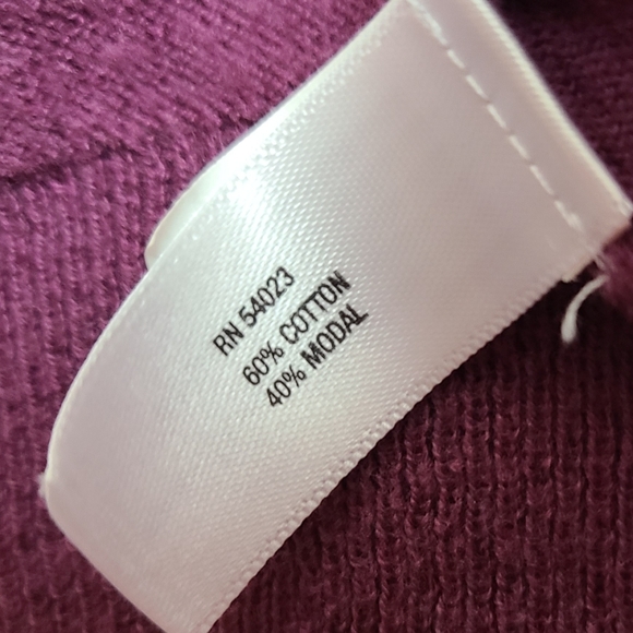 Cotton and Modal Purple Button Cardigan - Picture 8 of 11